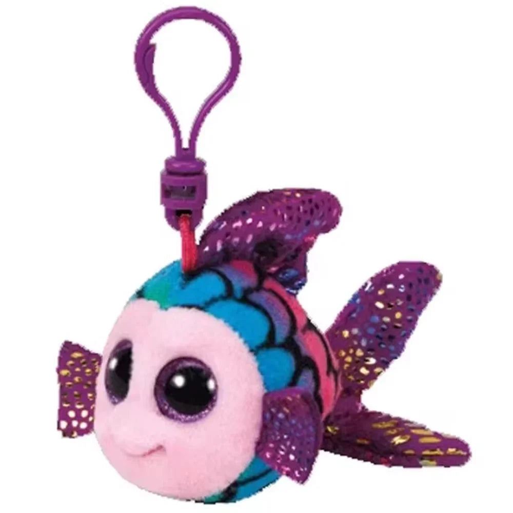 Ty Beanie Boos Goldfish Unicorn Plush Keychain Flamingo Fox Animal Doll