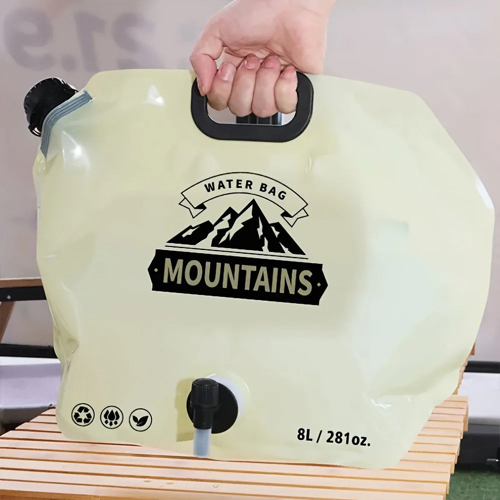 Camping Water Container Collapsible Water Jug with Spout - Reusable Plastic Flasks, Foldable Empty Gallon Jug for Outdoor Hiking