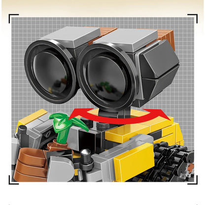 Space Mini Robot MOC Building Bricks Toys 217Pcs Tracked Bot Model Classic Movie Sci-Fi Blocks Dolls Kids and Adult Gifts