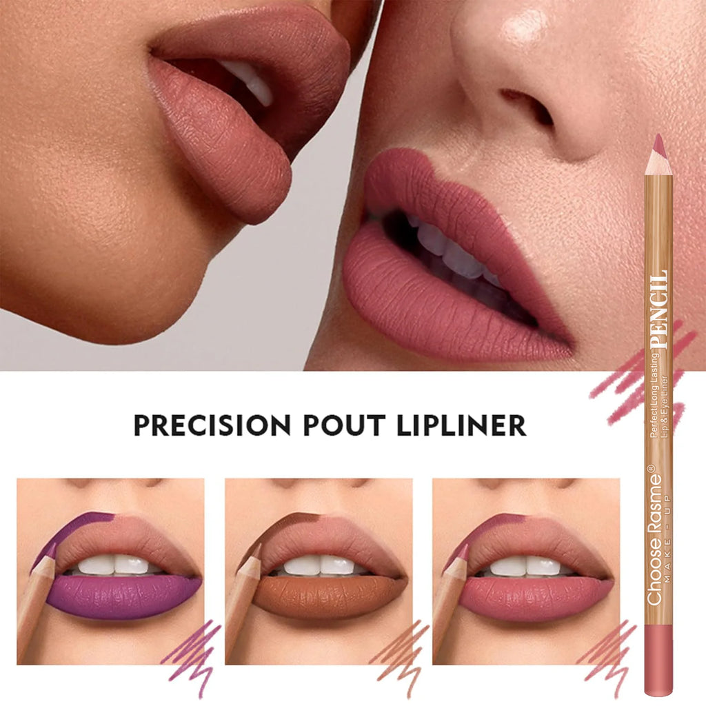 12 Color Lip Enriching Lipliner, Lip Moisturizing, Three-Dimensional Fitting, Light, Thin, Silky and Clear Valentine's Day Gift