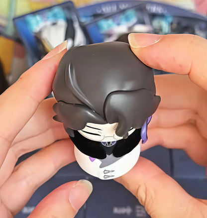 Mihoyo Genshin Impact Fatui Harbinger Q Version Series Blind Box Desktop Mini Doll Model Toys Trend Decoration Surprise Gifts