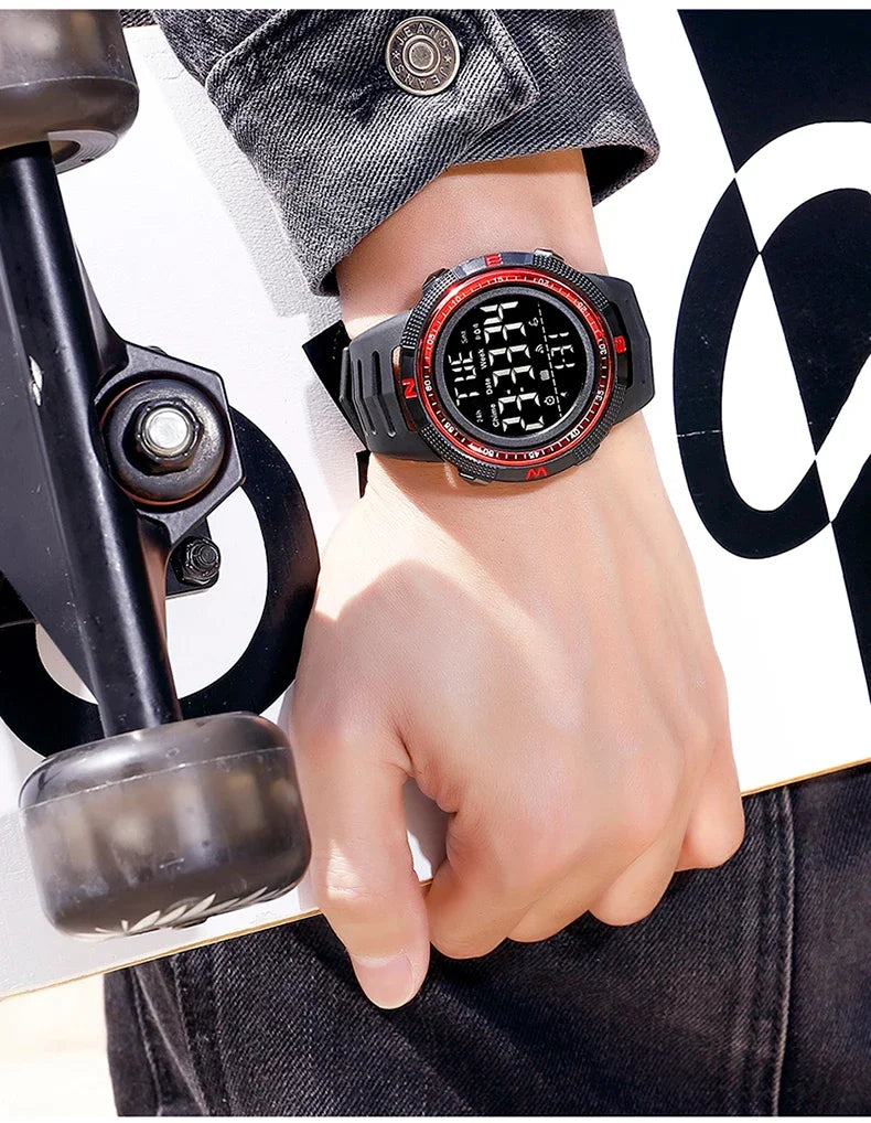 SANDA 6014 Military Sport Watch for Men Clock Digital Wristwatches Shockproof Countdown Waterproof Bracelet Relojes Para Hombre