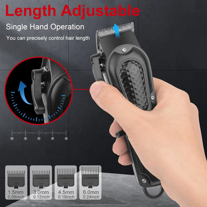 Cosoul Hair Clipper Compact Size Hair Trimmer Electric Beard Trimmer LED Display Hair Length Adjustable Big Capacity Battery