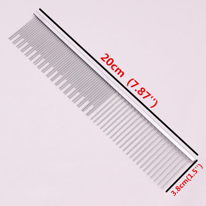 Copper Dog Grooming Combs For Pet Boundary Knot Massage Tools Professional Salon Cat Hair Cleaning Crescent Combs High Low Teeth