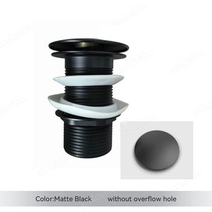 Bathroom Sink Stopper Washbasin Pop Up Drain Plug Cover Waste Pipe Drainer With Or Without Overflow For Bath Accessories