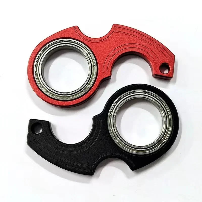 Rotate Fidget Spinner Keychain Metal Idget Toy Kid Stress Relief Spinner Keyring Fidget Ring Relieve Anxiety Boredom Party Gift
