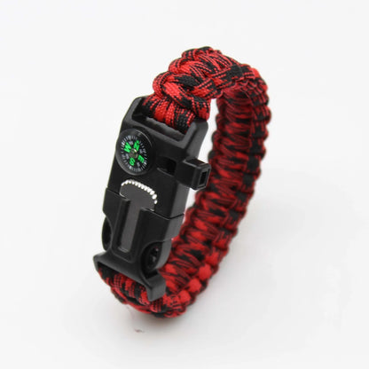 Five In One Compass Bracelet With Flint Seven Core Paracord Bracelet Inginiter Outdoor Survival Hiking Camping Tools