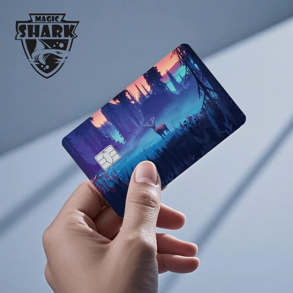 Magic Shark Kawaii Anime Tape Pig Dreamy Sticker Film Skin Cover for Debit Credit Bank Card Small Large Chip