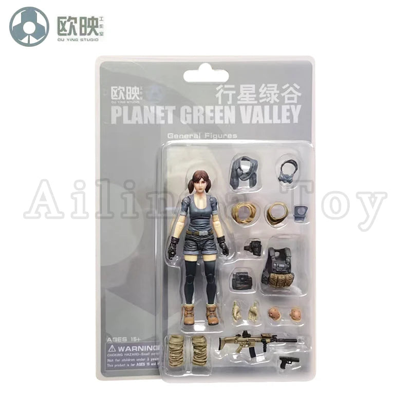 Ou Ying Studio 1/18 Planet Green Valley PGV 3.75inch Action Figure Girls War EFSA Female Figures Anime Model