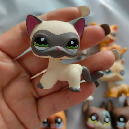 Little Baby pets  LPS Cute Short Hair Cats Deer Tortoise Bear Monkey Dolphin Spaniel Dogs Tortoise Figure Toy Gift
