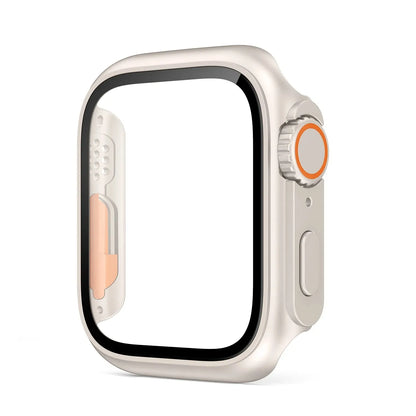 Glass+Case for Apple Watch 46mm 44mm 45mm 41mm 40mm 38mm 42mm Screen Protector Change Ultra Bumper iWatch Series 10 9 8 7 SE 6 5
