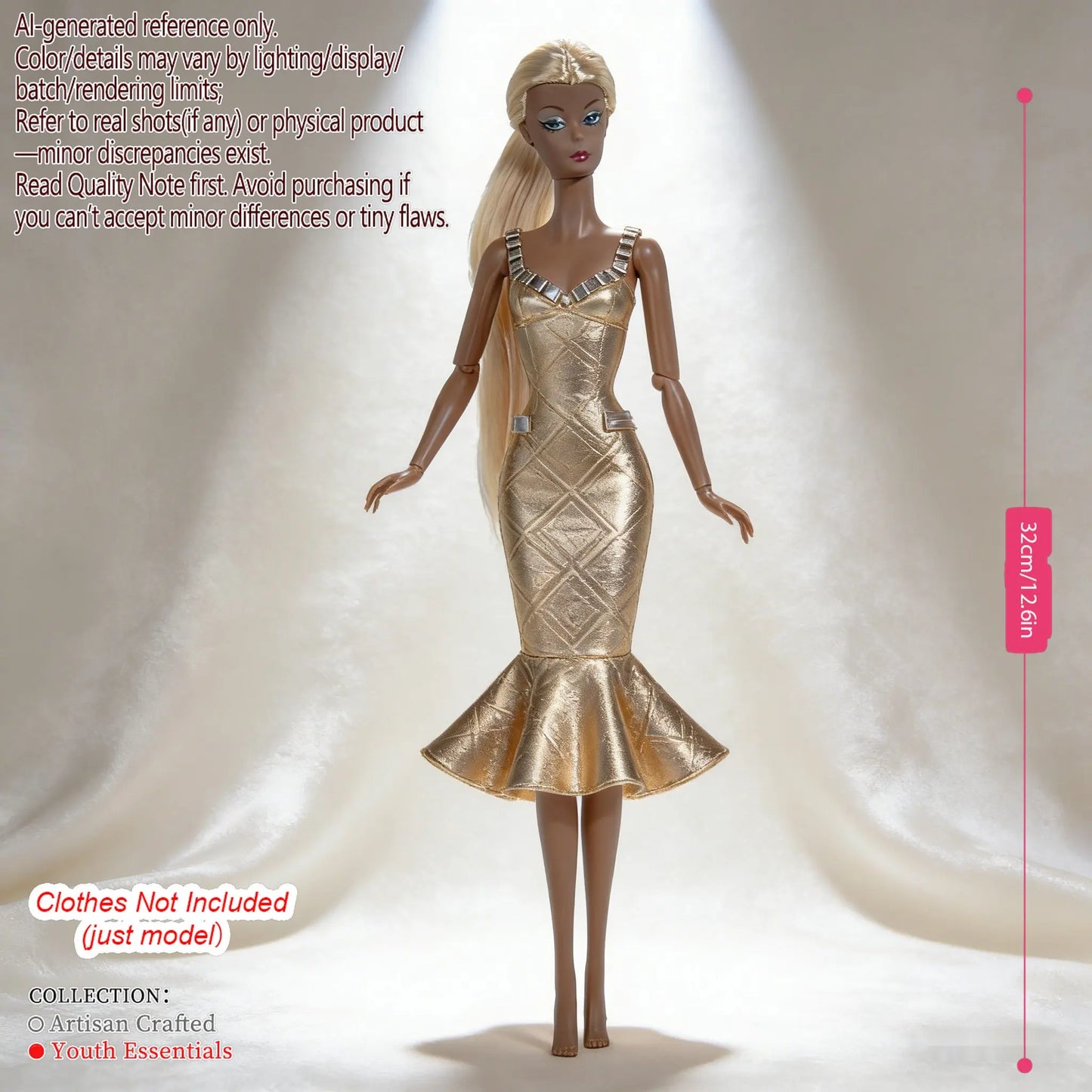 Multi-Joint BJD Model, 1/6 Scale 12-Joint, Changeable Makeup Premium Craft (no clothing)