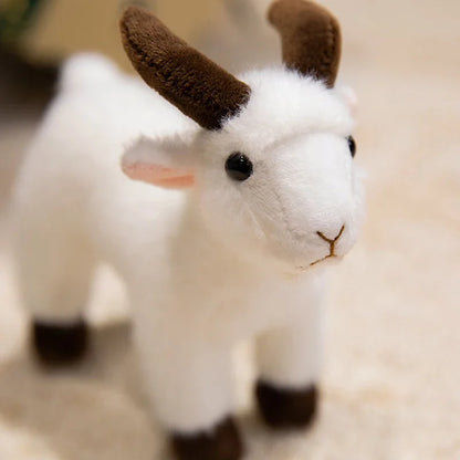 Hot Sale Lifelike Goat Pendant Plush Toys Soft Stuffed Standing Goat Toys Cute Mini Animal Pendant Cool Keyring Bags Decor