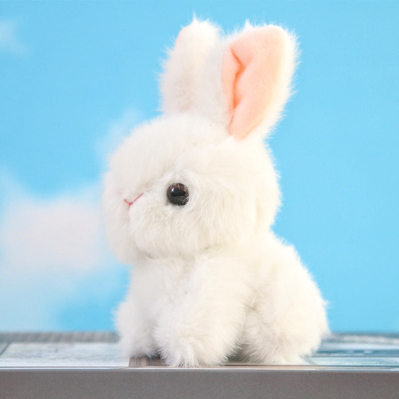 Imitation Rabbit Plush Pendant Lovely White  Doll Key Chain  Backpack  Gift Girl Cute  Keychain