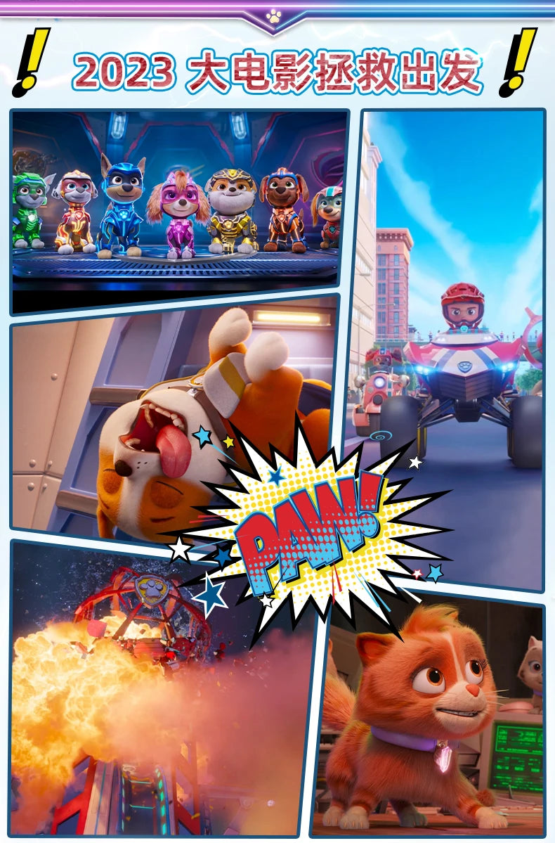 100% Original Paw Patrol Mighty Movie Liberty & Poms JR. Patrollers Rescue Figures Action Figure Birthday Christmas Gift