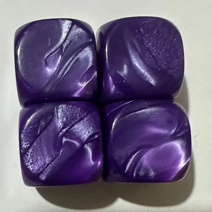 10pcs/set  Pearl Pattern Round Dice Blank Dice DIY Game Accessories