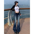 Flared Slim-Fit Denim Jeans