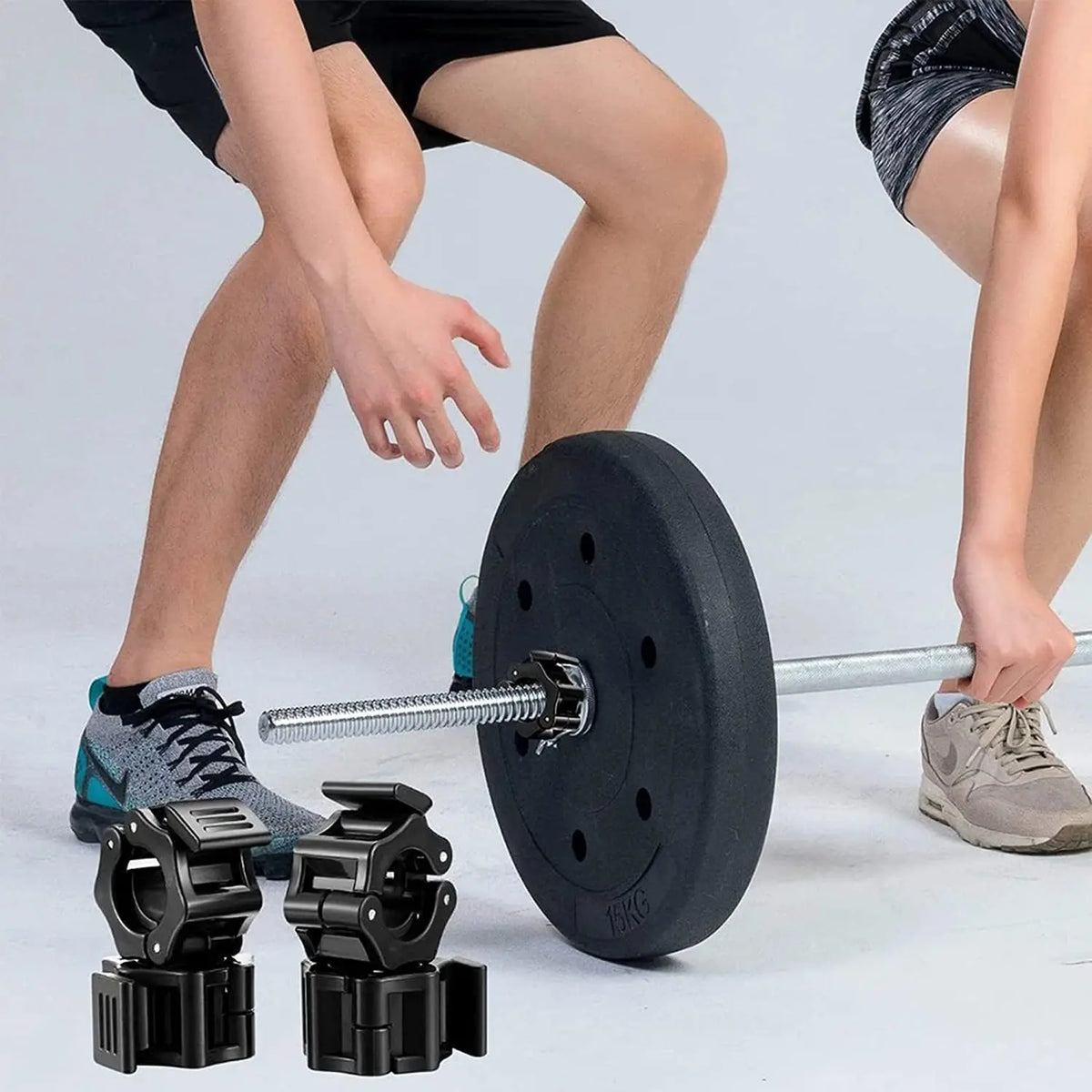 2Pcs 25/50mm Quick Release Barbell Clamps Spin Lock Barbell Collars Weight Bar Clips for Weightlifting and Strength Training