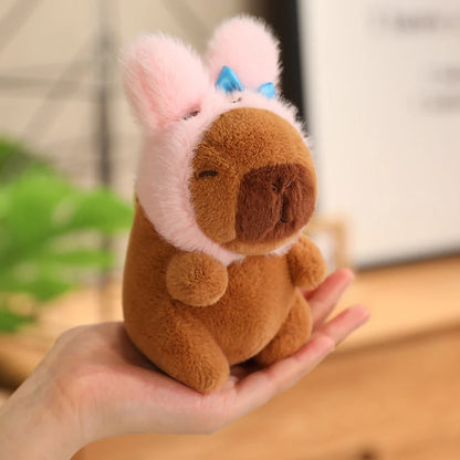 Capybara Plush Toy Pendant Keychain Capibara Cosplay Pokemon Pikachu Disney Stitch Sanrio Kuromi Plushies Stuffed Bag Decor Gift