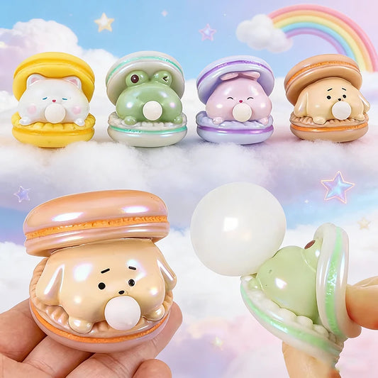 Creative Cute Animal Spit Bubble Burger Stress Relief Pinch Children's Toy Anti-stress Relief Squishy Toy Funny Vent Squeeze Toy