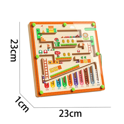 Children's Magnetic Maze Walking Ball Baby Concentration Training, Writing Logic Thinking 3 year Old Early Education Puzzle To