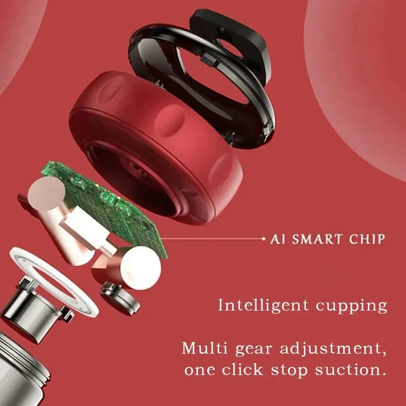 Heating Intelligent Vacuum Cupping Massager - Gua Sha Cupping Massager for Back Neck Arm Body