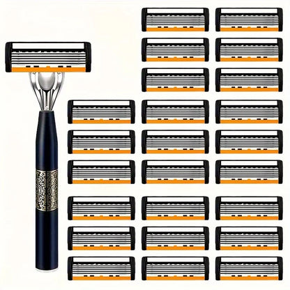 Razor Classic 6 Layer Safety Razor for Mens Shaving&Womens Hair Removal Shaving Blades Manual Shaver
