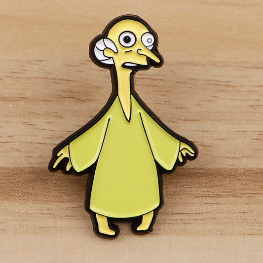 Cartoon Funny Old Man Enamel Pin Badges on Backpack Brooches for Women Lapel Pins Fashion Jewelry Cosplay Accessories Toys Gift