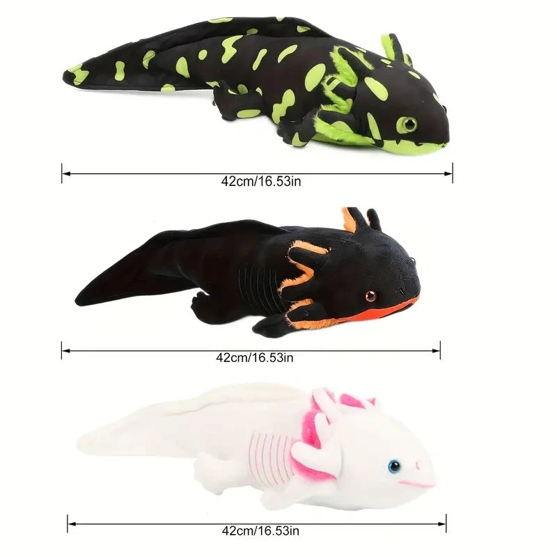 42cm Kawaii Axolotl Plush Toy Soft Stuffed Plush Salamander Hexagonal Dinosaur Plushie Toy Home Decoration Kids Christmas Gift
