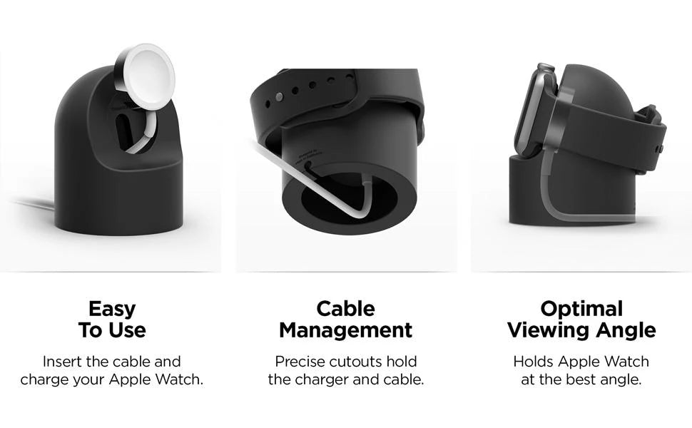 Charger Stand For Apple Watch Series 9 8 Ultra 7 6 5 SE 4 3 2 Charger Dock Station Silicone Bracket Iwatch Charging Cable Holder