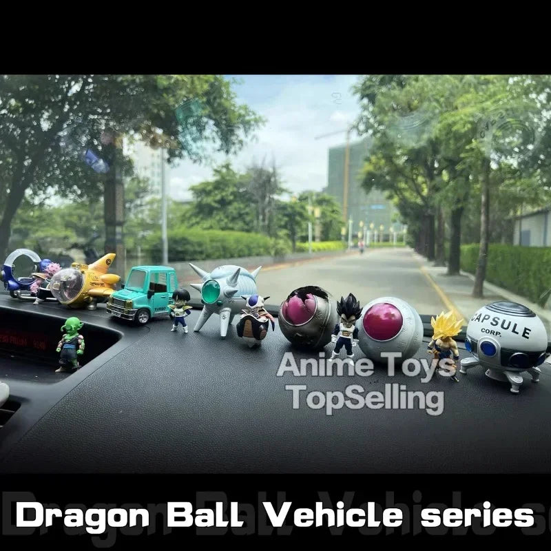2pcs/set 10cm Anime Dragon Ball Z Capsule Spaceship Vegeta Goku space pod Figure PVC Goku Collectible Model Toys Gifts