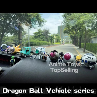 2pcs/set 10cm Anime Dragon Ball Z Capsule Spaceship Vegeta Goku space pod Figure PVC Goku Collectible Model Toys Gifts