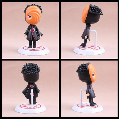 6 Pcs/Lot NARUTO Sasuke Gaara Uchiha Madara Figure 7-8cm 2 Style Personality Base Mini Figurines