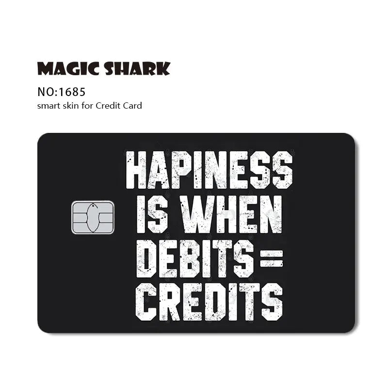 Magic Shark Fashin King Poker Money Game Controler Dragon 3M Matte Thin Sticker Film Skin for Debit Bank Credit Card