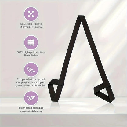 Adjustable Yoga Mat Storage Strap with Thickened Carrier - Multi-Purpose Fitness Strap Suitable for Yoga Mats, Gym Eq