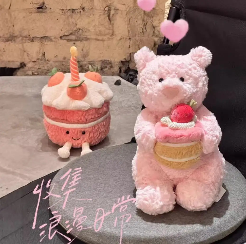 JC Spring new arrivals limited edition strawberry cake Leora Bear Plush Toy Doll Bear Doll Cute Plush Doll Soothing Plush Toy