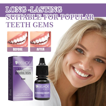 Tooth Gem Glue Dental Adhesive for Tooth Gems Diamond Kit Glue Teeth Crystal Jewelry Sturdy Tooth Jewelry Orthodontic Gel 7/10ml
