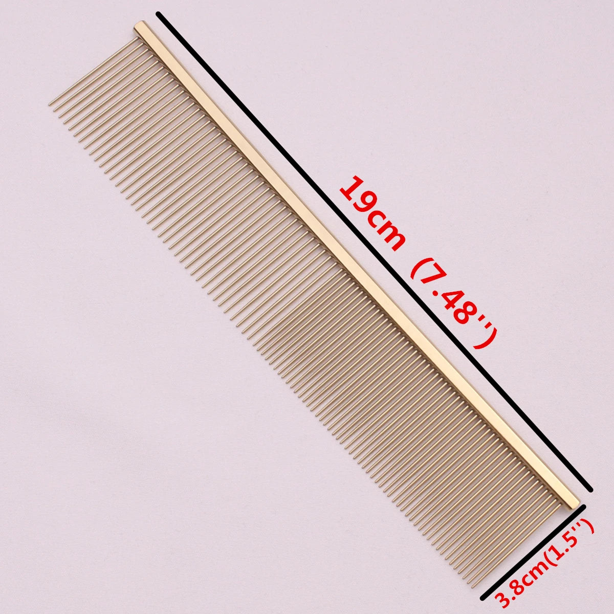 Copper Dog Grooming Combs For Pet Boundary Knot Massage Tools Professional Salon Cat Hair Cleaning Crescent Combs High Low Teeth