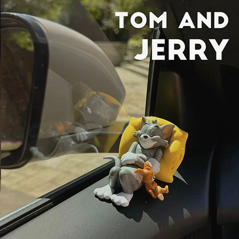 Car Dashboard Decor Interior with Adhesive Pads for Dashboard Desktop Ornament Classic Cartoon Figure Collection Car Accessories