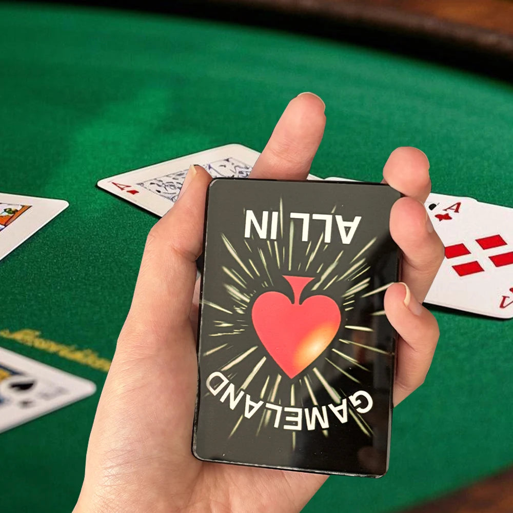 Acrylic Crystal Exquisite Poker Dealer Puck Button Code ”ALL IN" Entertainment Game Board Table Accessories