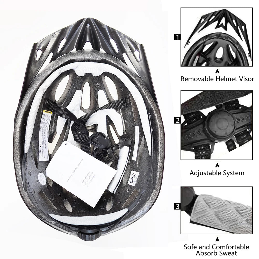 PMT New Cycling Helmet Comfort Lining Lightweight Hollow Riding Safety Head Protection Bicycle MTB Helmets Men Women Bike Helmet