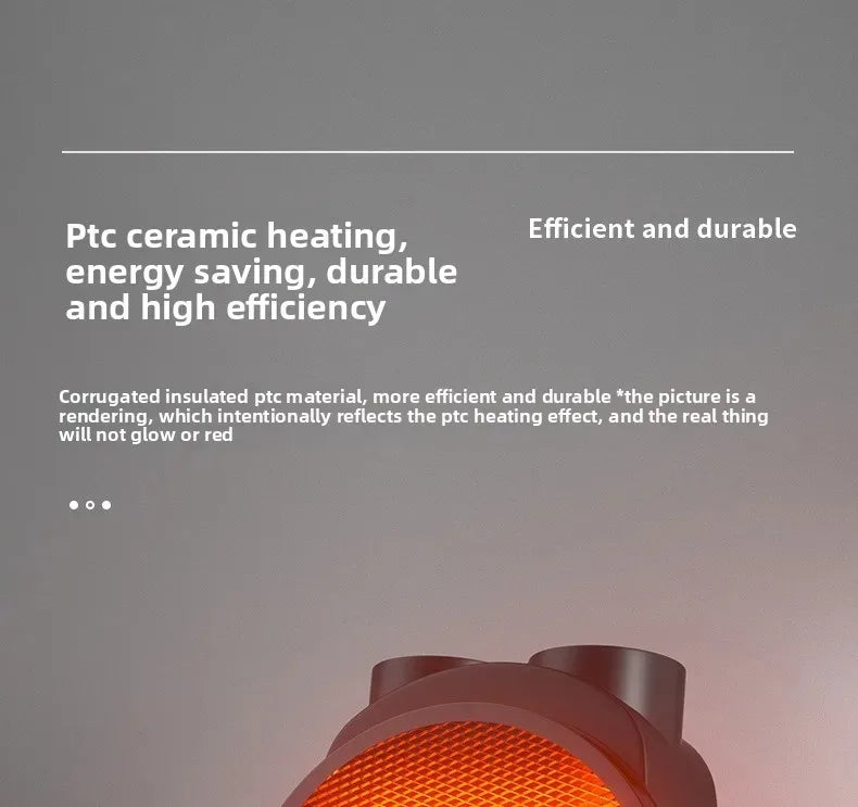 Portable 2000W Space Heater with Fan 2 Heat Settings Adjustable Thermostat Fan Mode Tip Over Overheat Protection for Indoor