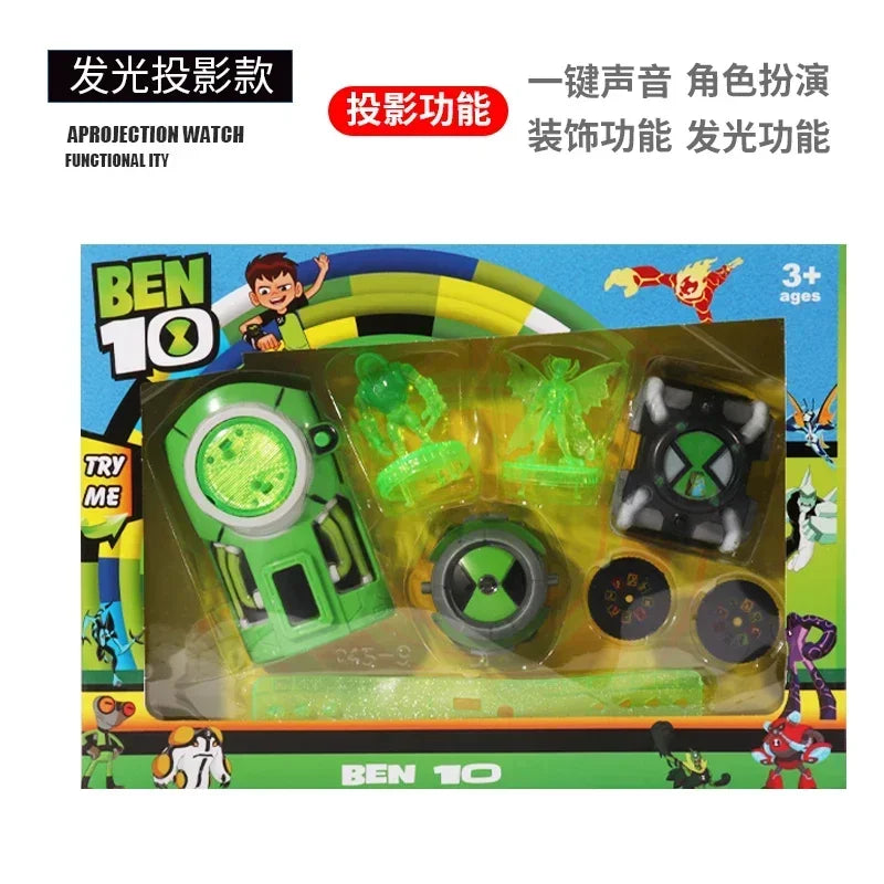 Omnitrix BEN10 Action Figures Ben Tennyson Projection Watch Deformation Sound Light Doll Smart Watch Children's Birthday Gifts