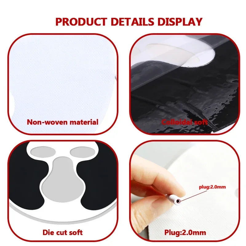 Facial Electrode Pads Gel Non-woven Patch Self-adhesive Acupuncture Electric Massager Digital Machine