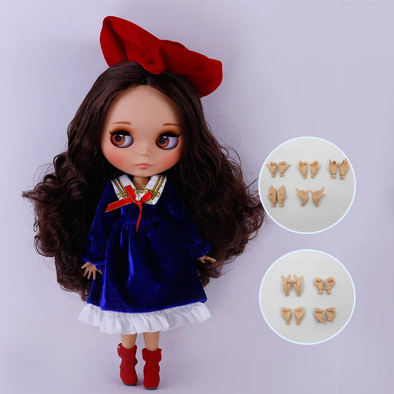 ICY DBS Blyth Doll Tan Skin Matte Face With Eyebrows Special Price 1/6 BJD JOINT body Neo Christmas Gift Anime