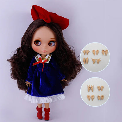 ICY DBS Blyth Doll Tan Skin Matte Face With Eyebrows Special Price 1/6 BJD JOINT body Neo Christmas Gift Anime