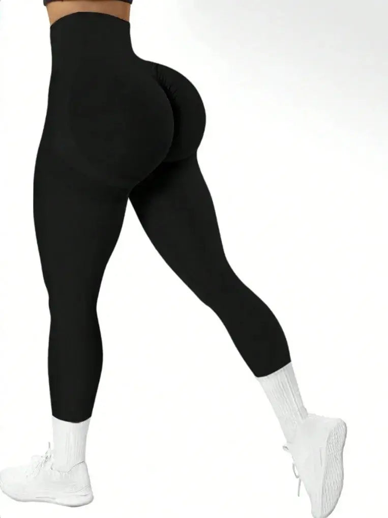 Women's Tight Yoga Seamless Pants, Solid Color Multi-Color Optional, High Waist Belly-Closing Exercise Running Capri Yoga Pants