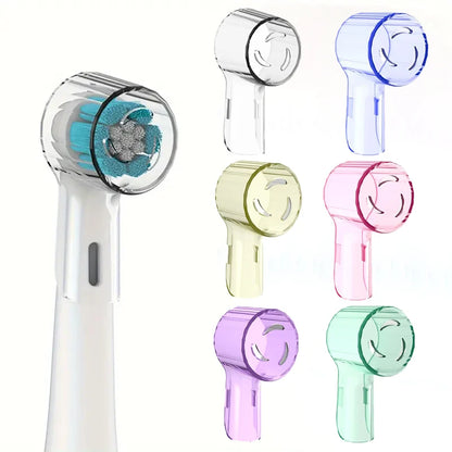 Toothbrush Dustproof Covers Caps Compatible with Braun Oral B Replacement Heads and iO Series Electric Toothbrush Head Protector