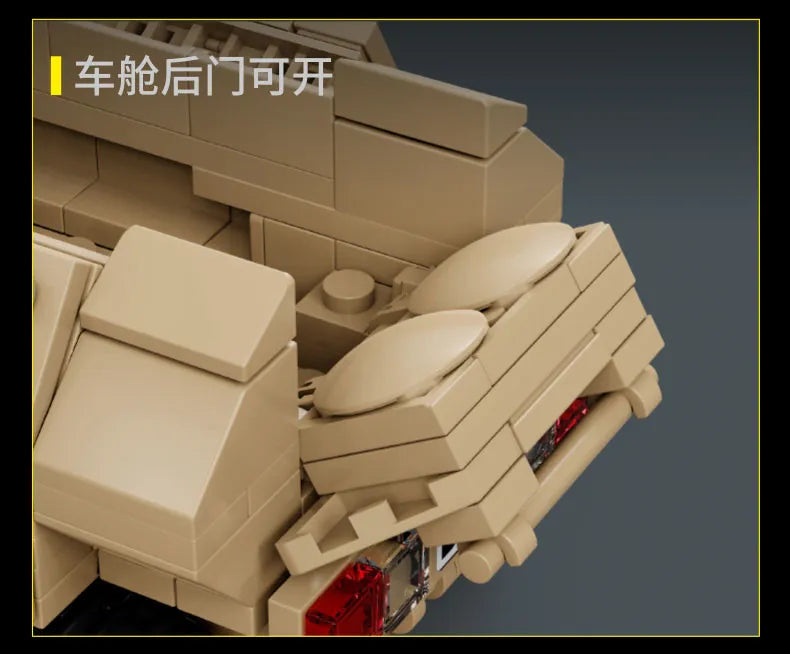 World War 2 WW2 Army Military Soldiers SWAT Half Tracked Armor Vehicle Trailer Assemble Building Blocks Bricks Children's Toys