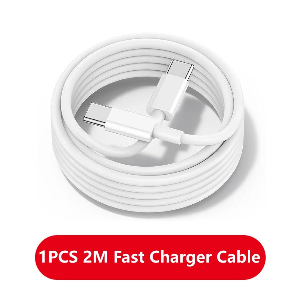 1-3Pcs 120W Dual USB-C To Type C Super Fast Charging Data Cable For IPhone17 Samsung Huawei Quick Cord Transfer Wire 1m/1.5m/2m